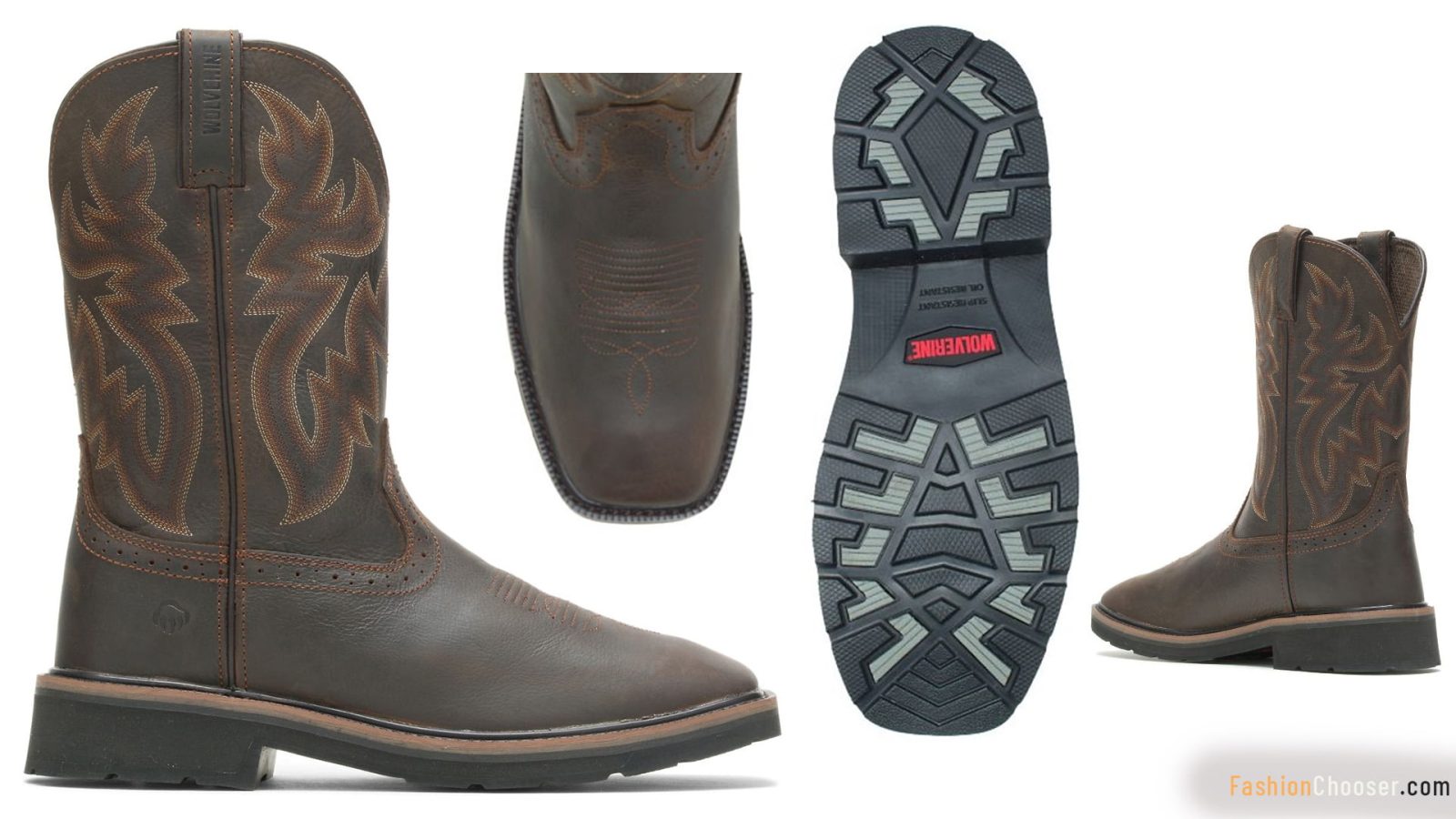 wolverine rancher comfortable work cowboy boots brand
