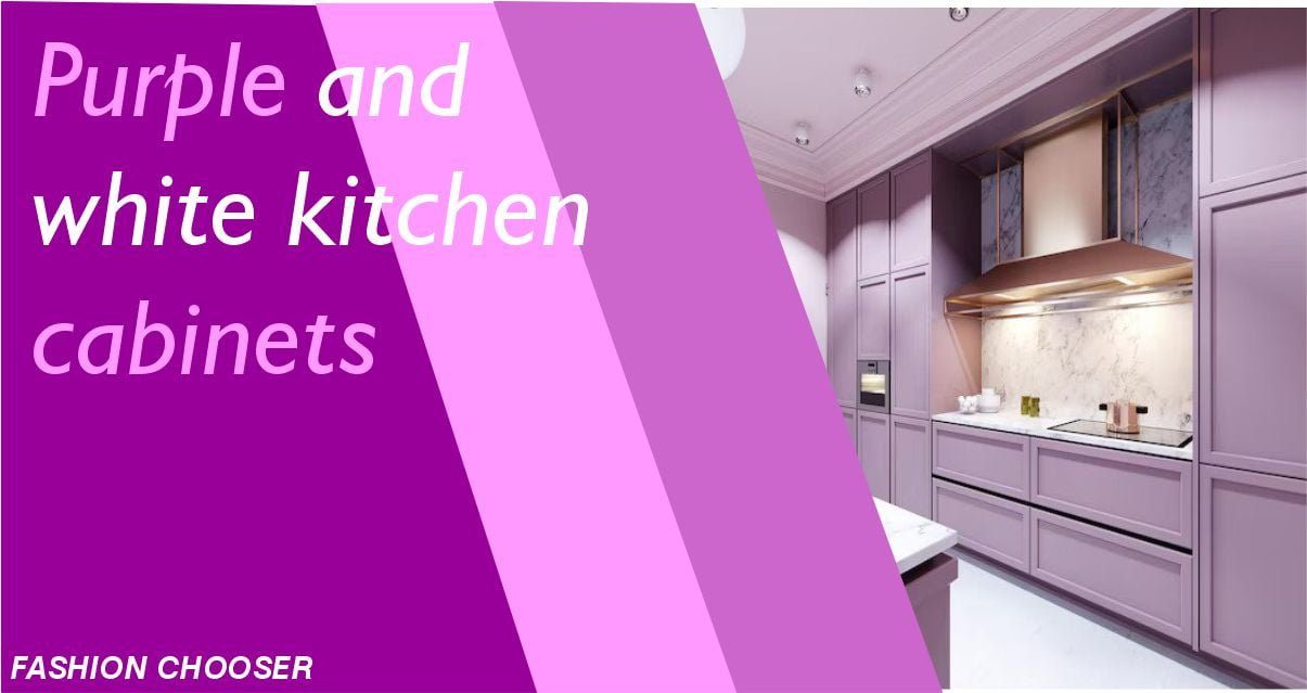 Modular kitchen cabinets with purple and white | fashion chooser